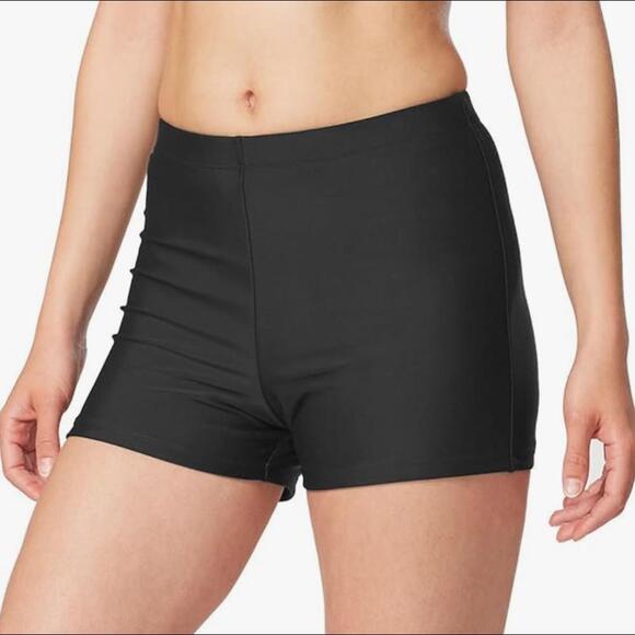 NWT BALEAF Women's Swim High Waisted Boy Short Black Small - Picture 1 of 2